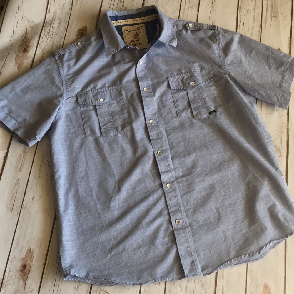 Coastal Short Sleeve Button Down Shirt